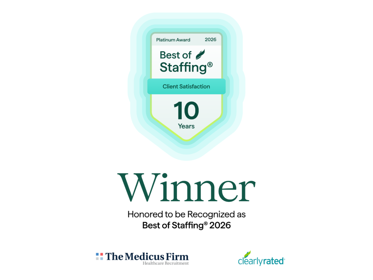 The Medicus Firm Wins 2026 Best of Staffing 10-Year Platinum Award