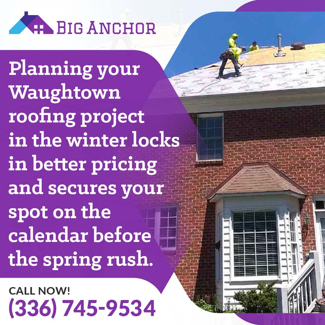 Waughtown roofing projects in winter