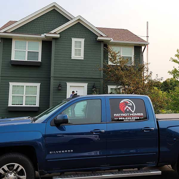 Patriot Homes truck at work