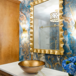 Shea Studio designs colorful new bathroom remodel in Fairfax VA