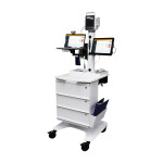 Laptop and tablet mobile cart for patient monitoring