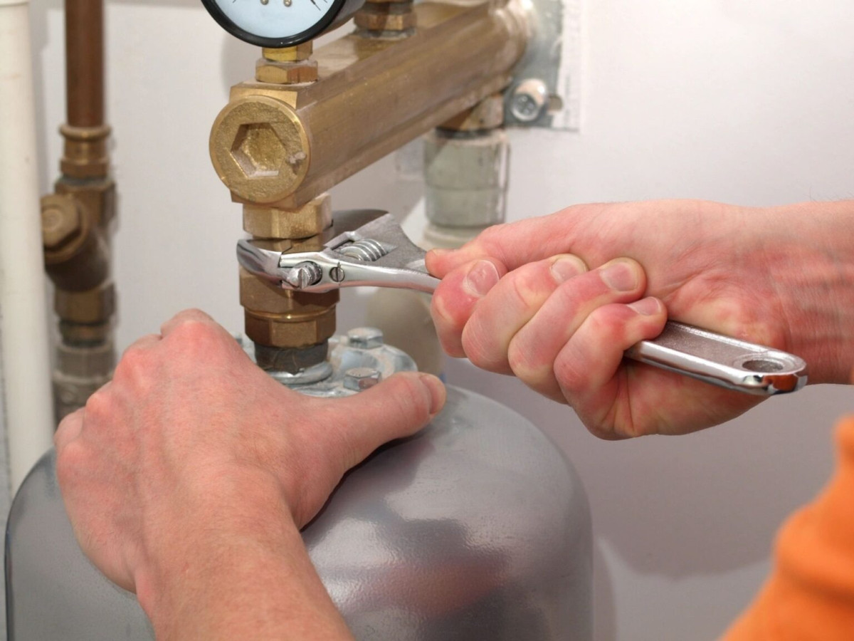 plumber at work