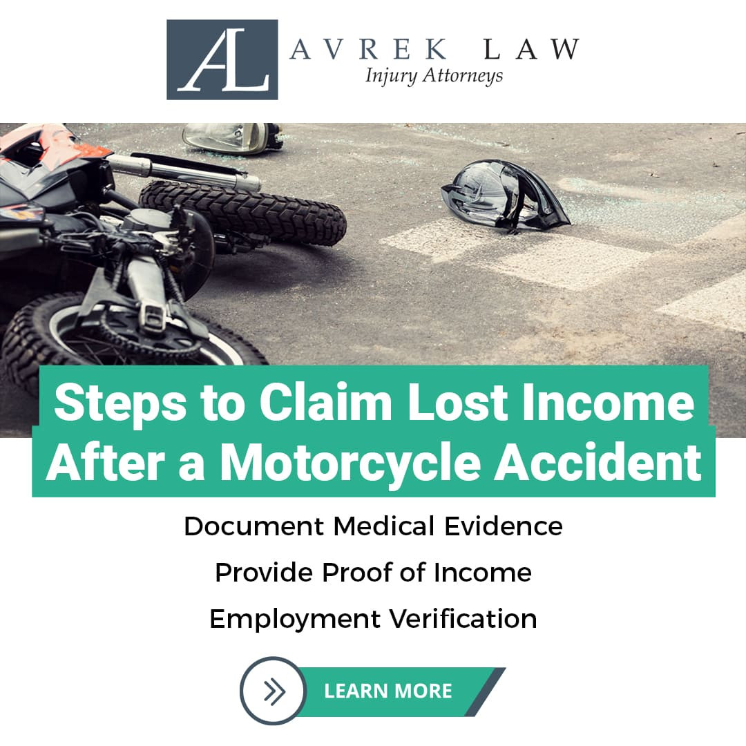 steps to claim lost income after motorcycle accident