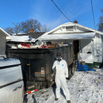 Junk Cleanout Dumpster Fully Loaded