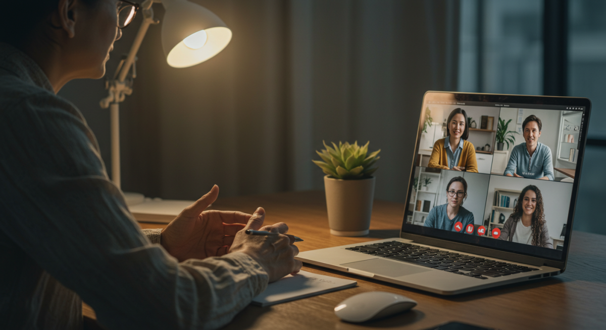 Virtual Learning Community Engagement Non-traditional learners building meaningful connections through virtual learning community platforms.