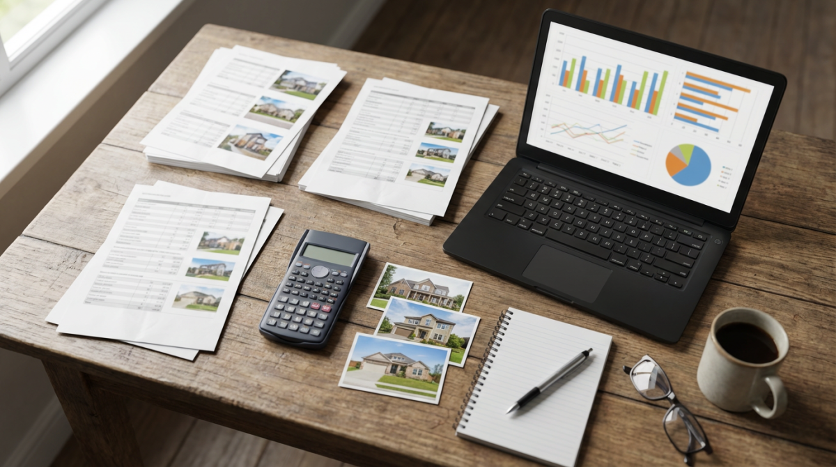 Property tax protest evidence including comparable sales data and market research