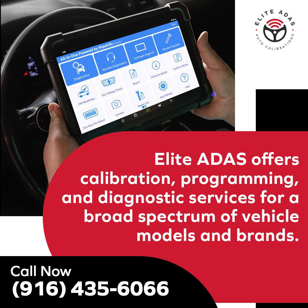 Calibration, programming, and diagnostic services by Elite ADAS