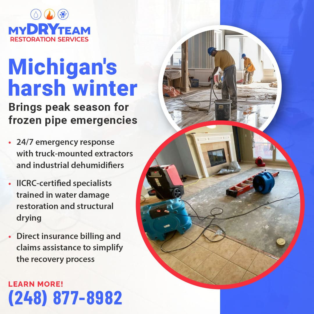 Water damage restoration for winter