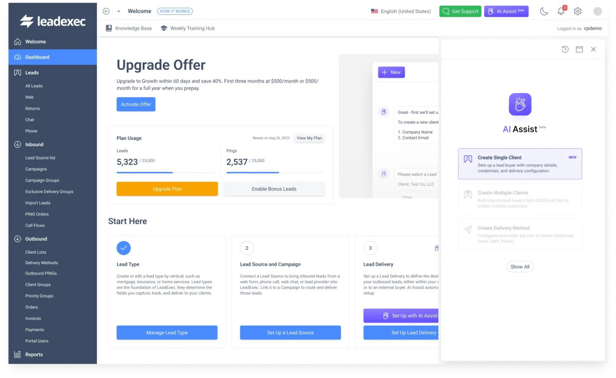 ClickPoint Launches AI Assist for Faster LeadExec Lead Delivery Setup