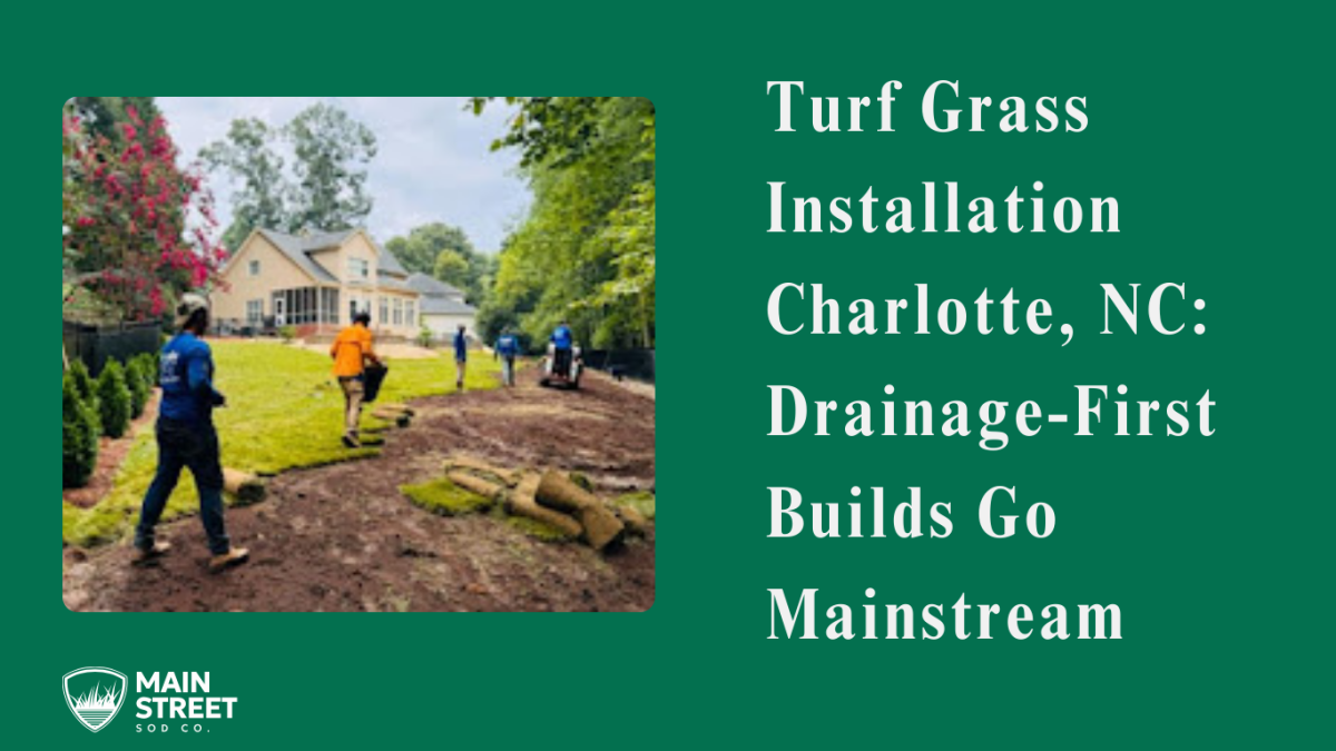Turf Grass Installation Charlotte, NC: Drainage-First Builds Go Mainstream