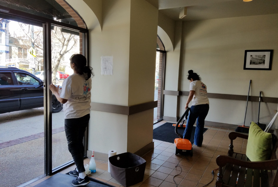 Pristine and organized office space cleaned by Cimara Cleaning Services in Silver Spring