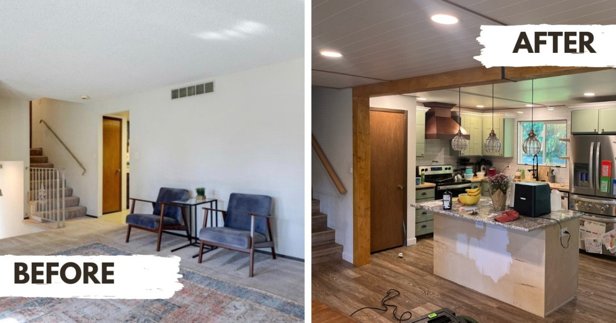 Before and After photos of a current Kitchen Remodel in Meridian Idaho