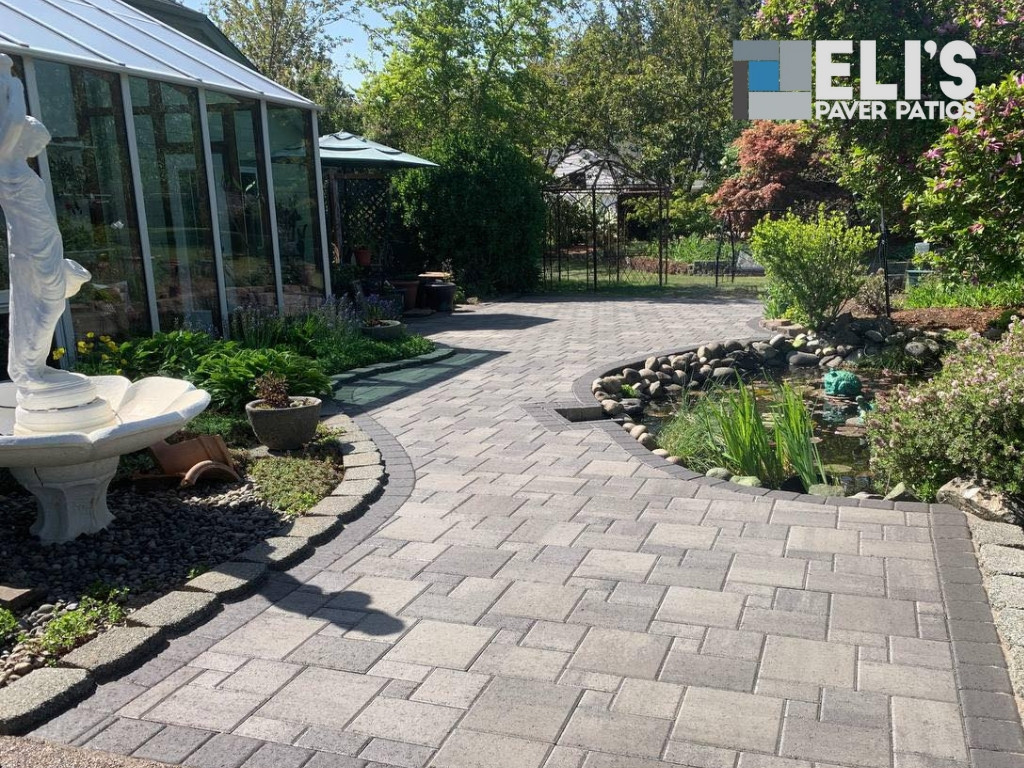 walkway paver installation