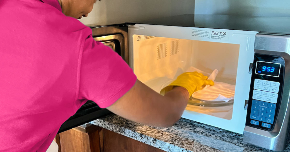 House cleaner, doing deep cleaning chores in Silver Spring home