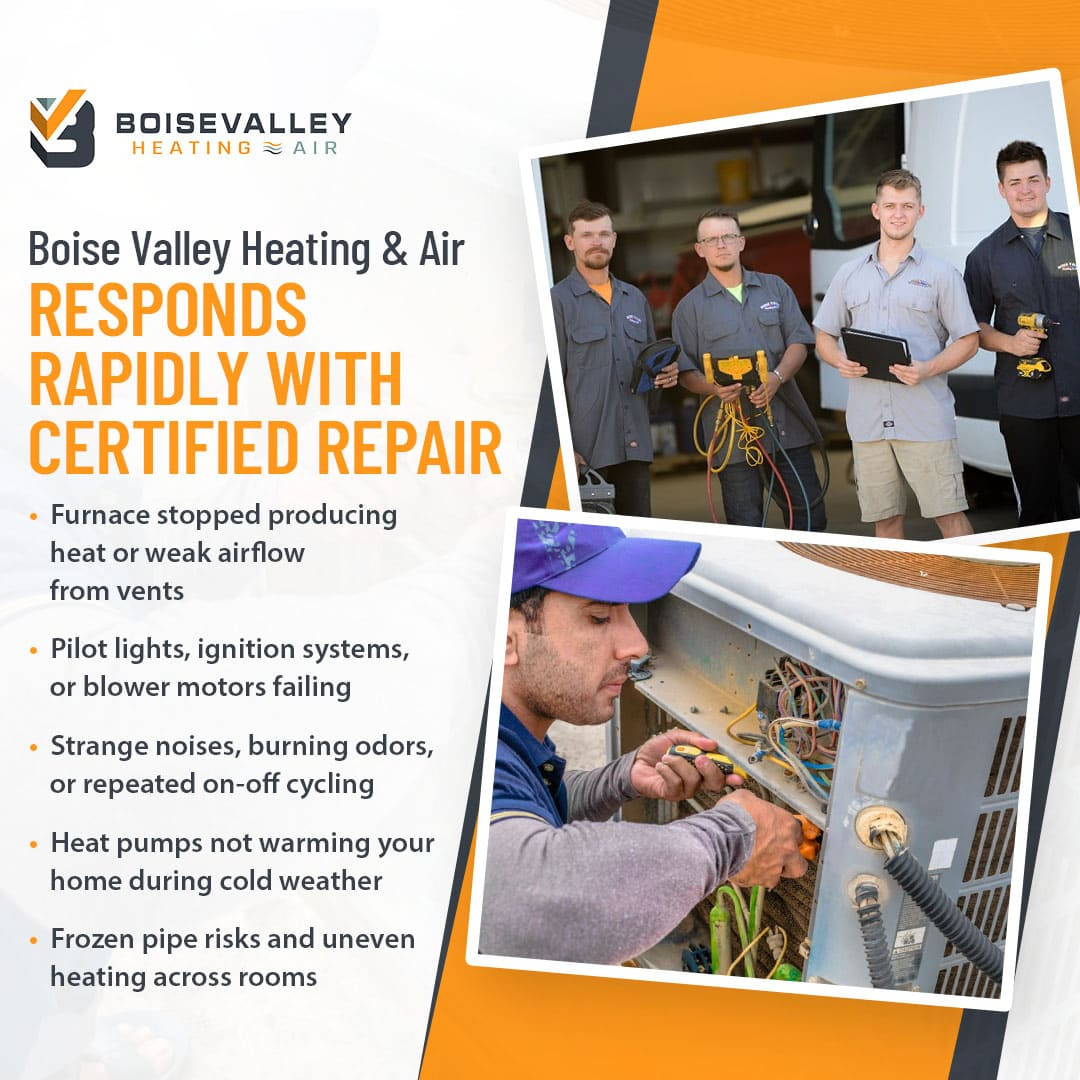 Boise Valley Heating & Air Delivers Prompt Emergency Furnace Repair