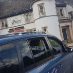 Taxi at the Priory Inn nanpantan Road Loughborough LE11.jpg