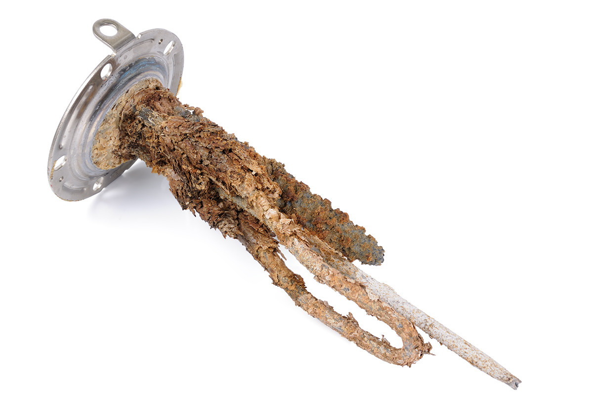 Old Water Heater anode corroded anode rod