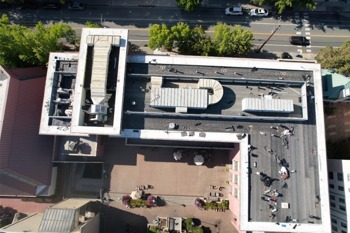 commercial flat roof in san jose, CA