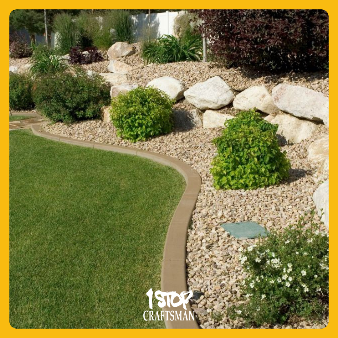 Professional handyman services for yard upkeep including rock placement and plant maintenance