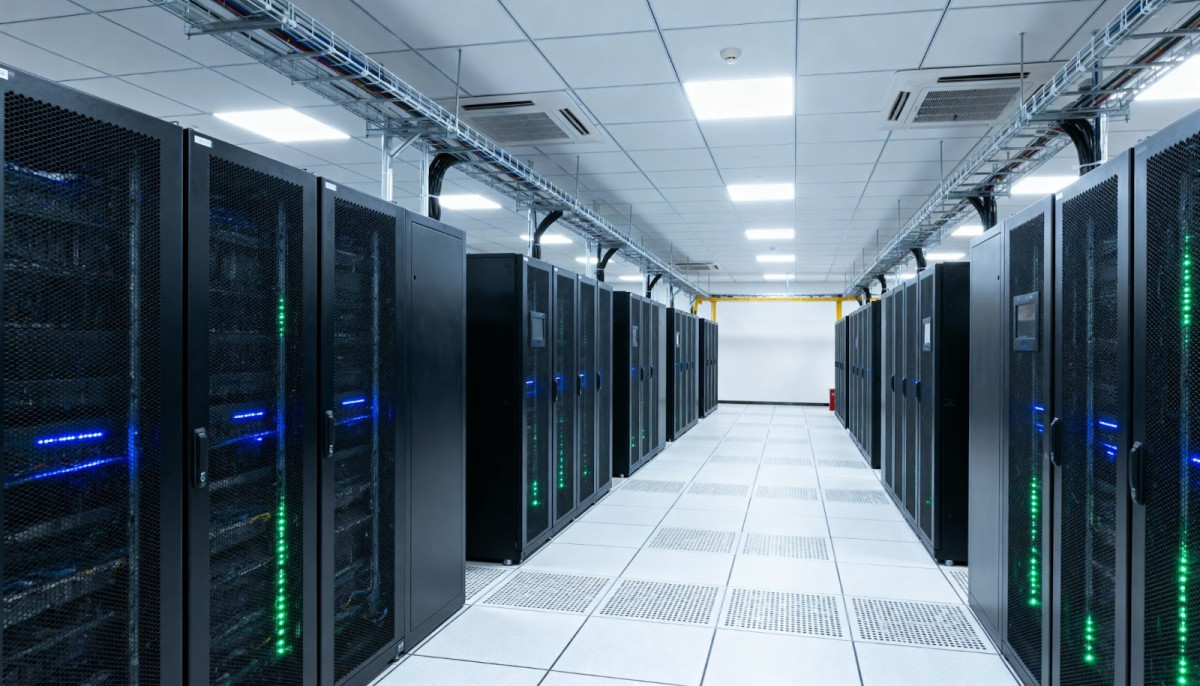 Data Center Graphic Showing Data Center Storage