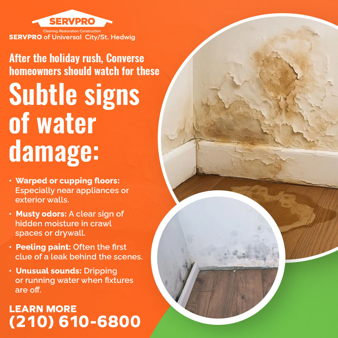 Sign of water damage