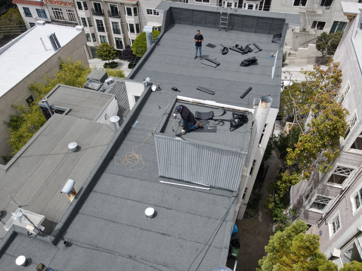 torch down roof installation contractor in Novato