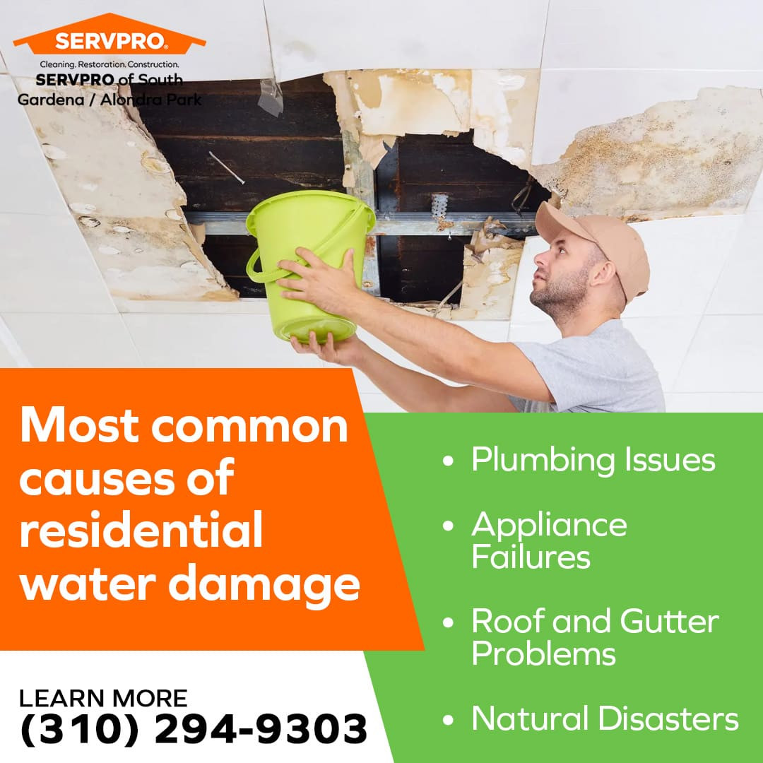 Common causes of residential water damage