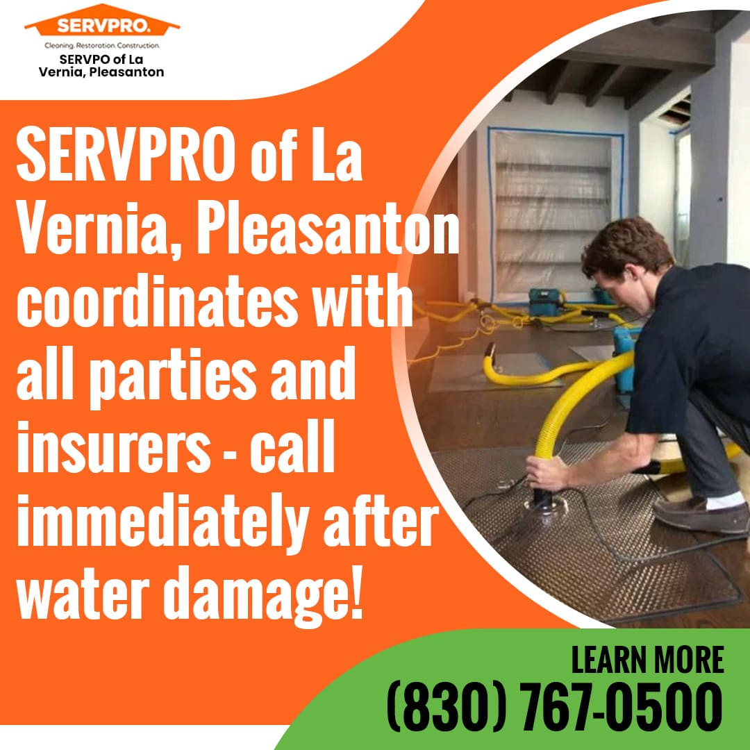 pro working on water damage