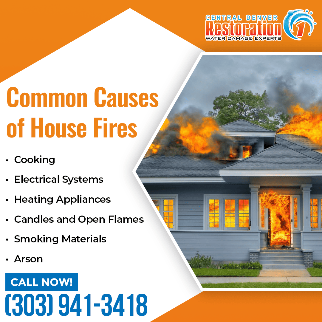 house fires common causes lists in bullet form