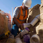 plumber in Polokwane installing pipes