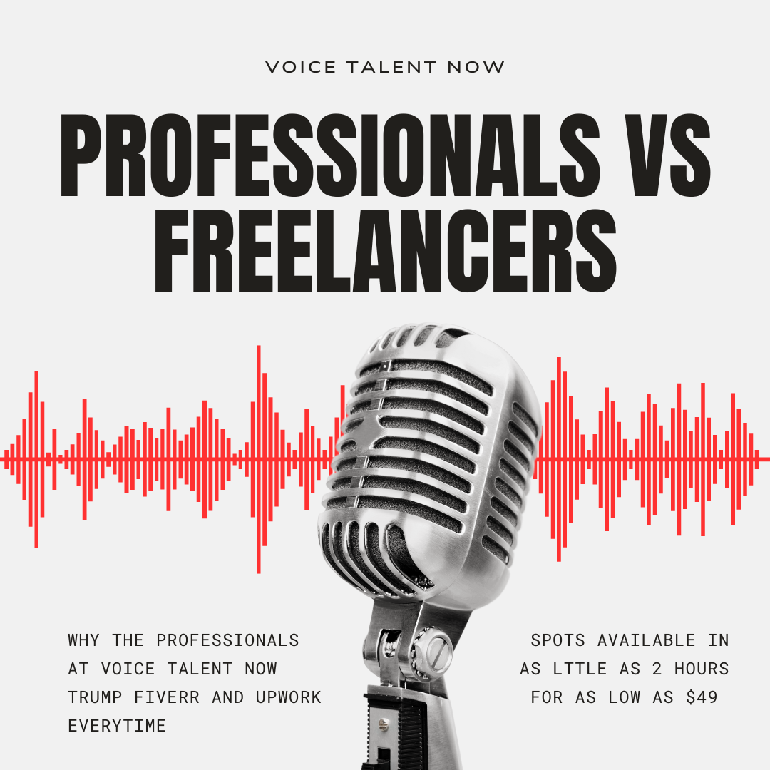 Image professionals at voice talent now trump fiverr and upwork