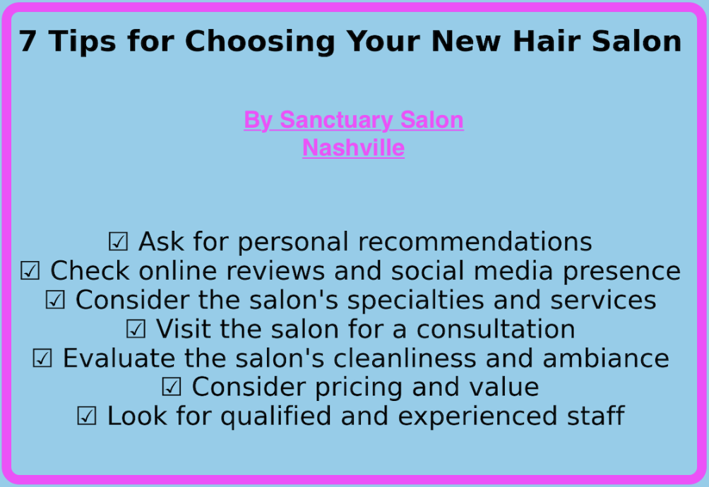 hair salon nashville