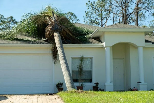 roof damaged due to storm