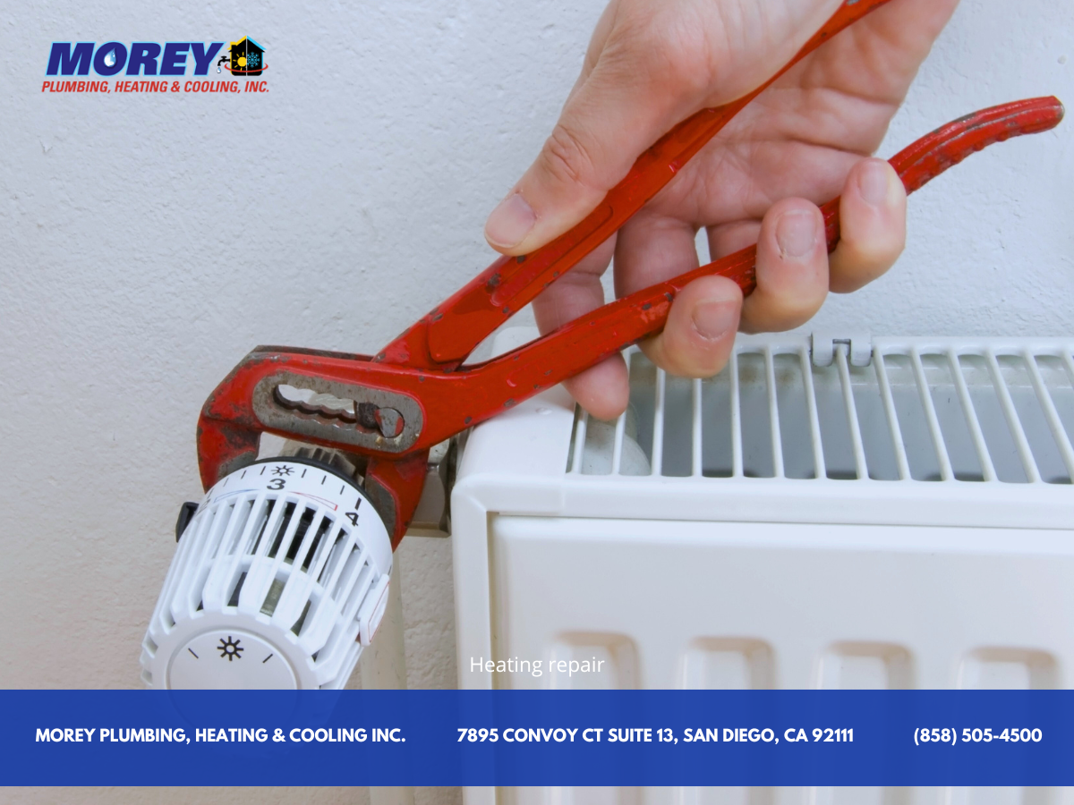 Morey Plumbing, Heating, & Cooling, Inc. Providing San Diego Heating Repairs and Installation for Over 25 Years. 